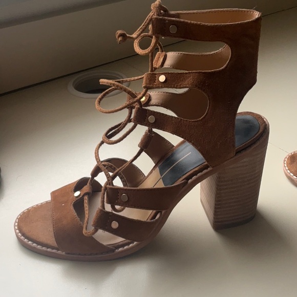 Dolce Vita 3.5” Stacked Gladiator SuedeSandals - Picture 3 of 8